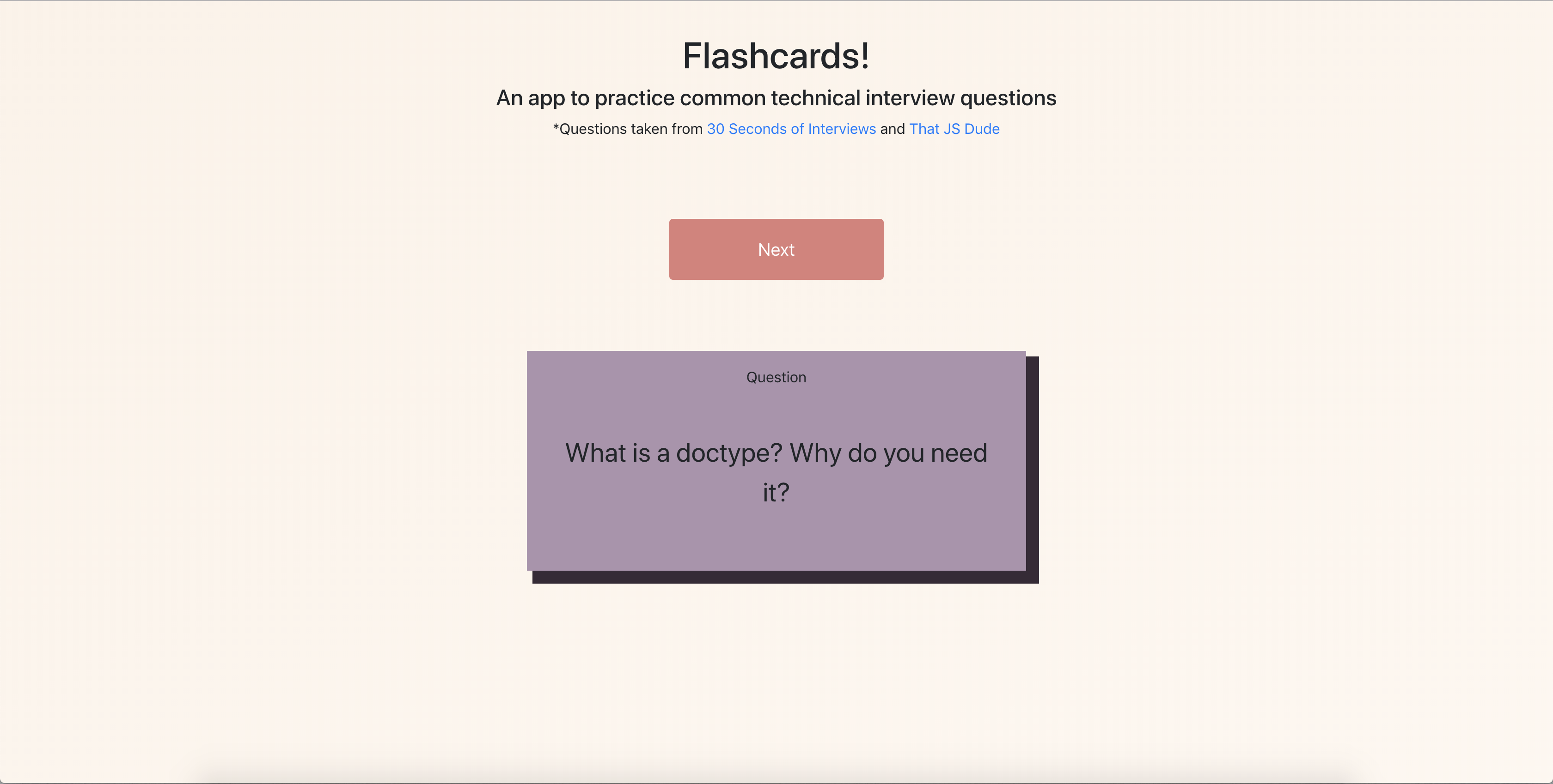 Technical Flashcards